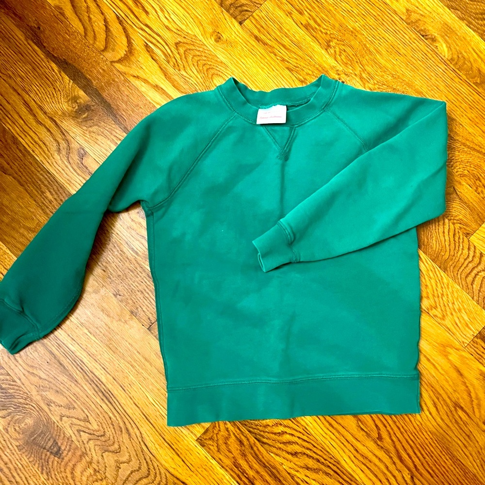 Hanna Andersson 100% cotton green sweatshirt 130 US 8